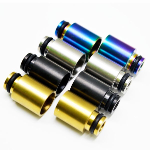 

510 Stainless Steel Drip Tip 4 colors Black Silver Gold Rainbow for 510 Atomizers e cigarette DHL Free
