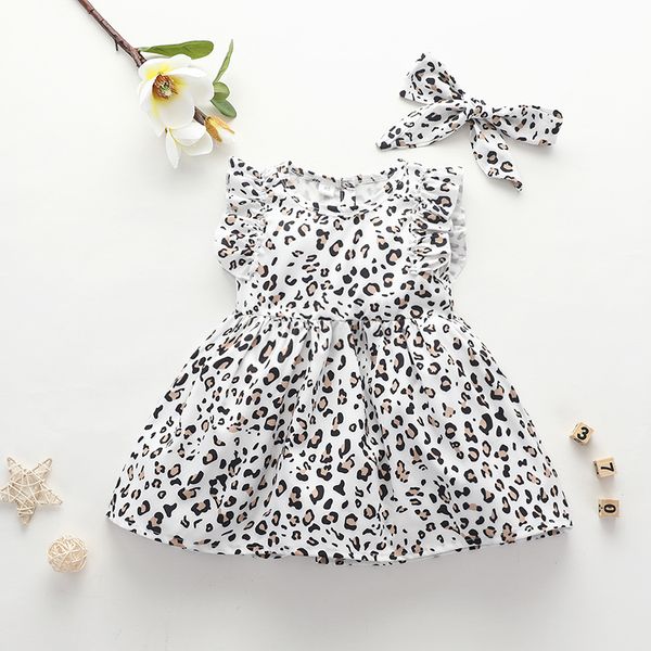 

baby girl fancy dress for summer new children's girl's floral print beautiful princess dress leopard girl dresses, Red;yellow