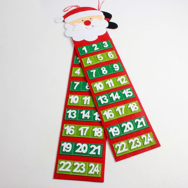 

new christmas party decor pendant countdown claus decor holiday santa christmas calendar snowman decorations for home