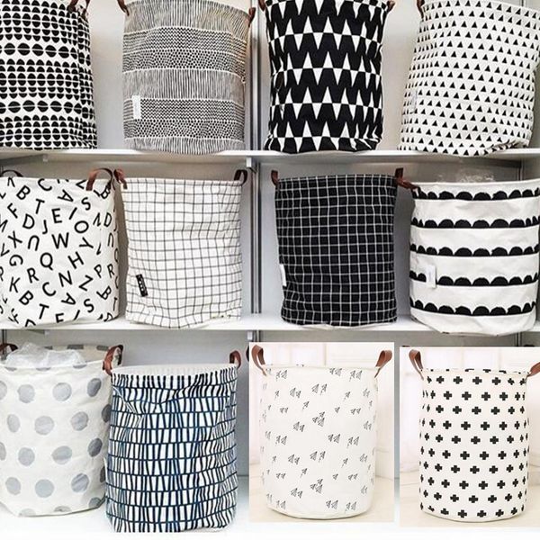 

sundries хранение закромах детская комната игрушки грязные одежды прачечная ins корзина бункеры организация canvas прачечная сумка 18 стилей