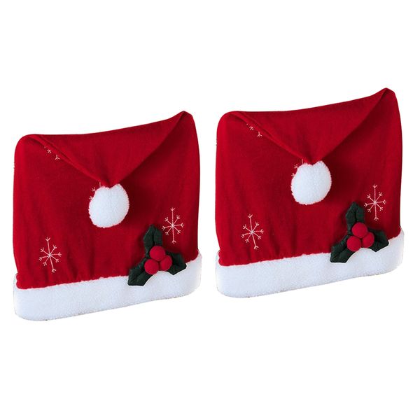 

santa hat christmas chair covers - set of 2 by collections etc