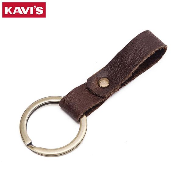 

kavis key cover 100% genuine leather keychain women gift key chain female, Black