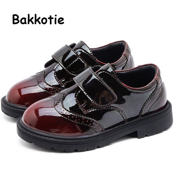 

bakkotie 2019 kids autumn pu leather shoes baby girls new fashion black casual shoes children breathable brand dress, Black;grey