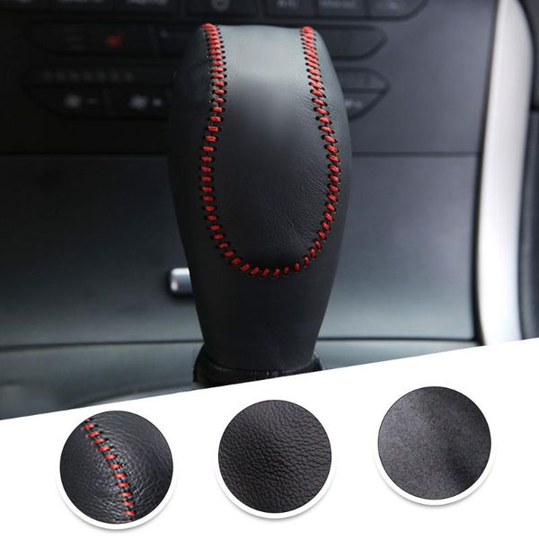 

car gear cover pu leather for kuga 2017 gear shift knob cover shift lever car interior accessories