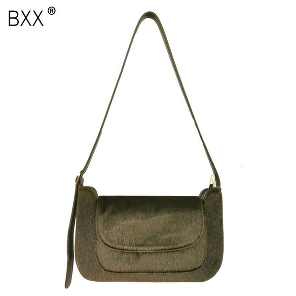 

bxx] velvet small crossbody baguette bag for women 2019 winter brand designer shoulder messenger bag lady travel handbags hj572