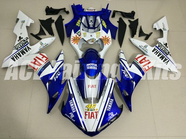 

3 gift new ab motorcycle fairing fit for yamaha yzf r1 2004 2005 2006 r1 04 05 06 yzf1000 fairing kit cu tom blue white 46