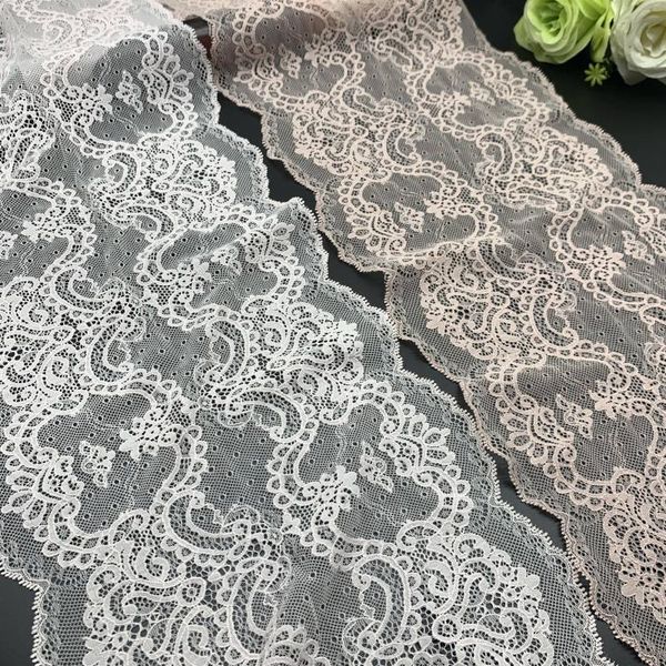 

3y/lot width 23cm pink blush elastic stretch lace trims for clothing accessory dress sewing applique costume lace fabrics, Pink;blue