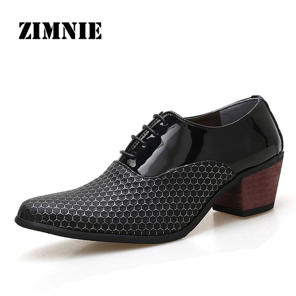 

zimnie sell men dress shoes handmade italian style party wedding men shoes leather business formal, Black