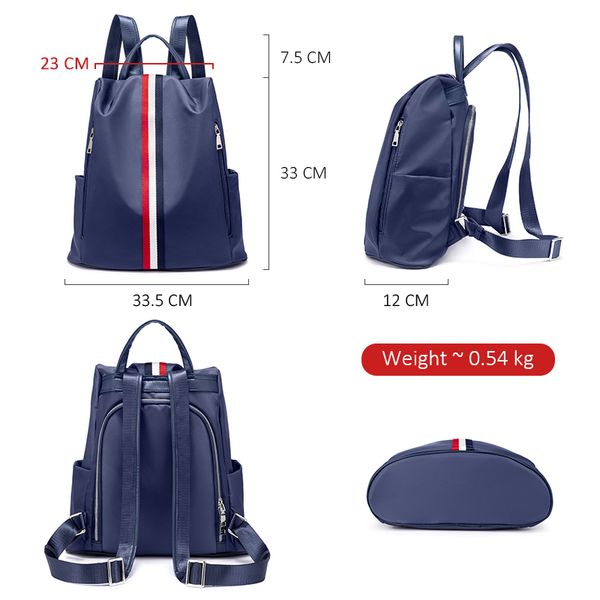 

j-lafeier women waterproof oxford backpack anti theft female school bag for teenager travel back pack bags for women 2020 15inch