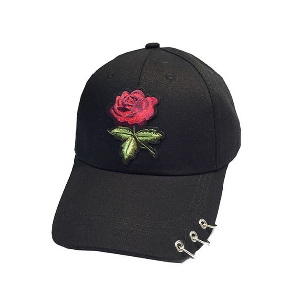 

women men hip hop hat embroidered flower baseball cap peaked adjustable snapback, Blue;gray