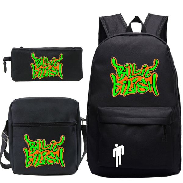 

классический billie eilish рюкзак 3 шт / комплект мешком dos mini рюкзак kpop причинная сумка ранец harajuku schoolbag hip hop