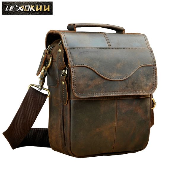 

оригинальный кожаный мужской моды повседневный tote сумка дизайн satchel crossbody одно плечо мешок 8" tablet case для мужчин 144-d