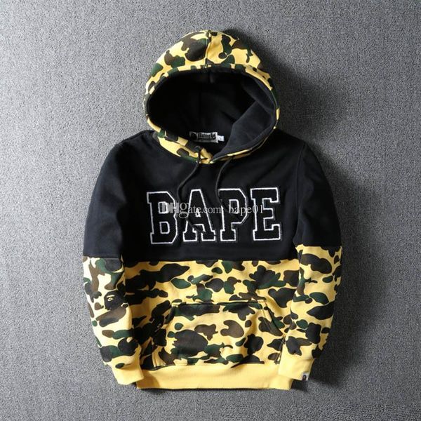 

bape mens hoodies fashion men women designer cartoon jacket mens casual sweatshirts black m-2xl