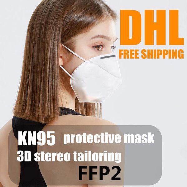 

50 шт n95 kn95 маска для лица ffp2 4 слоя mascherine masque filter многоразовая дыхательная защитная складная маска pm2. 5 95% фильтрация
