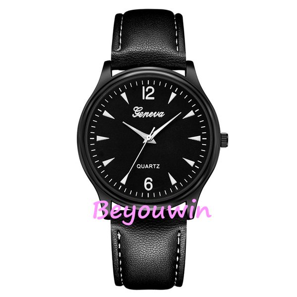 

100pcs/lot geneva 640 fashion geneva leather watch wrap causal quartz pu leather watch wholesale elegance clock, Slivery;brown