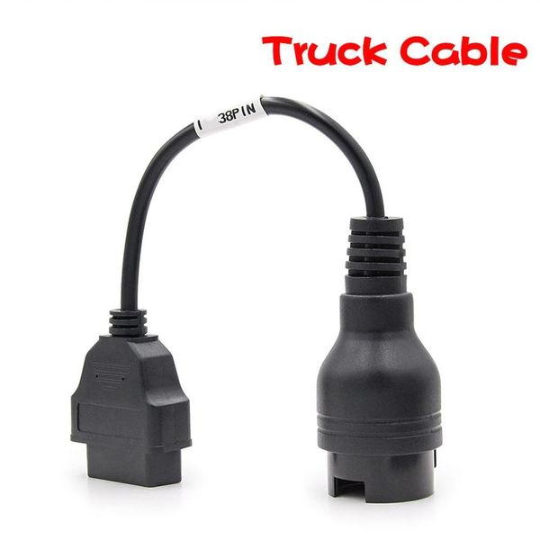

truck cable obd1 to obd2 for iveco 38pin male to obd2 16pin adapter cable