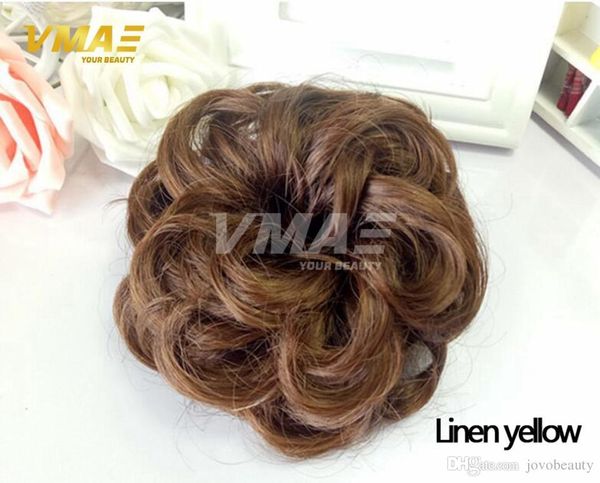 Natural Hairpiece Chignon Synthetic Hair Donut Roller Fast Bun