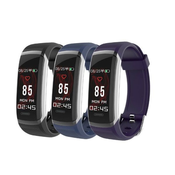 

gt101 smart watch men bracelet real-time monitor heart rate & sleeping couple fitness tracker pink fit women