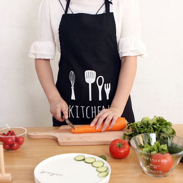 

new men women solid cooking kitchen restaurant bib apron dress party cotton aprons sleeveless apron