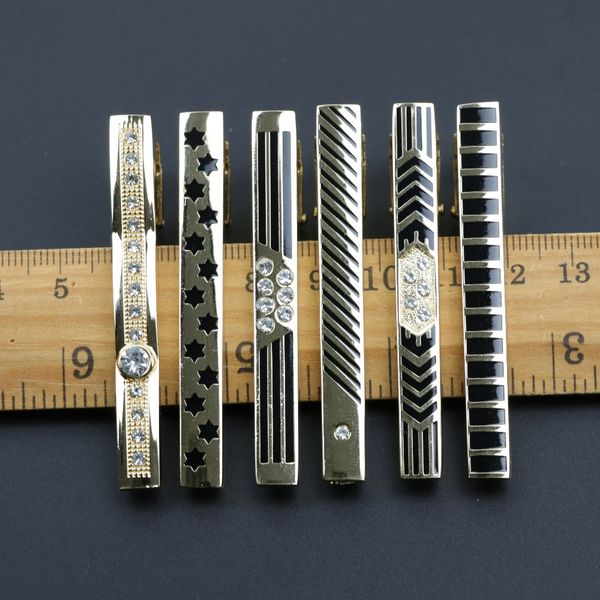 

fashion clasp wedding gift style tie clamp pin necktie simple clip golden jewel men metal tie clips no.1-18, Silver;golden