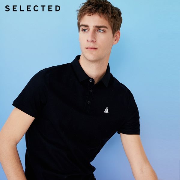 

new men's cotton embroidered casual shorts-sleeve lapel t-shirt s|41823z525, White;black