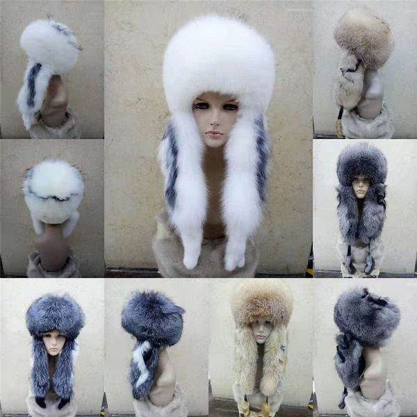 

2019 new design fur hats with rex fur scarf style earmuff bomber hats winter supre warm headwear hat, Blue;gray