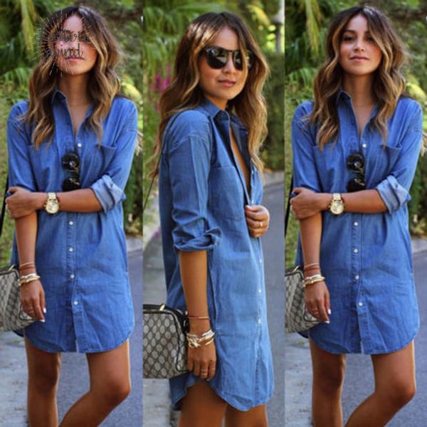 

quality dress denim womens blue jeans good t shirt long sleeve casual loose shirt short woman clothes, Black;gray