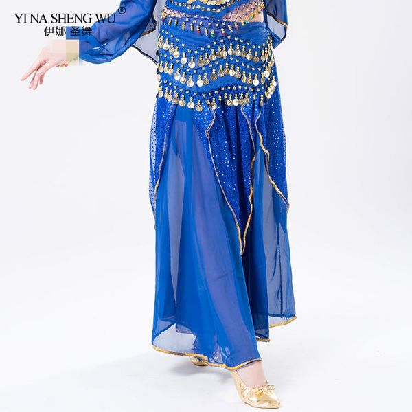 

new women belly dance costume skirt woman belly dance cloth training skirt trousers tribal sequins, Black;red