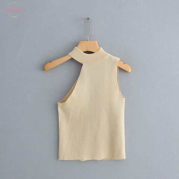 

new fashion women solid color short halter casual irregular knitting t shirt women chic basic short t shirt clothing ls3750, White