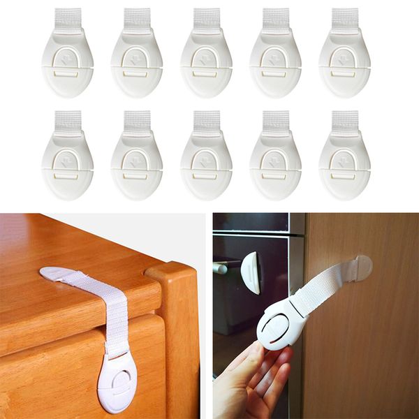 

10 шт / infant лота пластик блокировка от детей защиты детей детской безопасности безопасность окна блокировки дверь блокировка холодильник