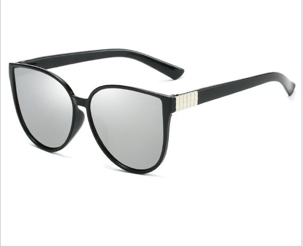 

european and american fashion large frame color film sunglasses retro-fashion trendy men and women's sunglasses, White;black