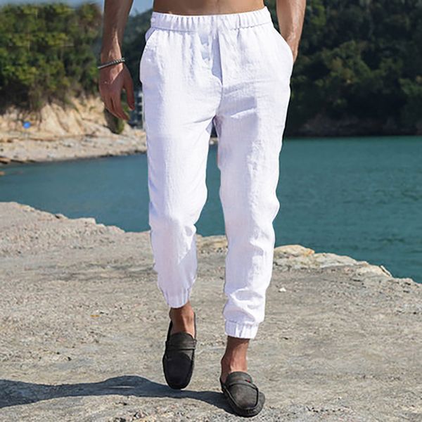 

мужчины pantalon homme pure color комбинезоны карманный спорт рабочие повседневные брюки slim fit мужчин щиколоток штаны pantalones de hombr, Black
