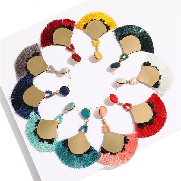 

tassel earrings female 2018 new style earrings europe united states bohemian earrings creative personality small jewelry women gift, Silver