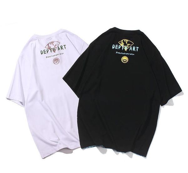 

the starry designer chang e running to the moon shenlu printed men and women short-sleeved cotton t-shirt brand, m-xxl new product recommend, White;black