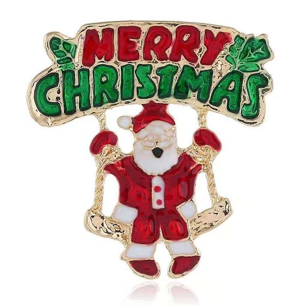 

merry christmas brooch pins for men women santa claus brooches xmas gifts pin jewelry ing, Gray