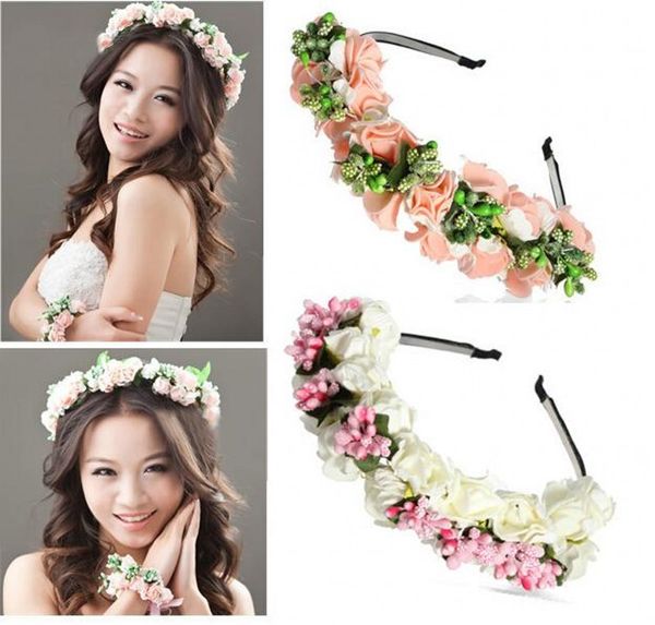 Summer Colorful Beach Wedding Garland Bohemian Headbands With