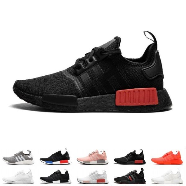 

NMD R1 Primeknit Running Shoes Men Women Triple Black White OG Classic Tri-Color Grey Oreo Japan Red Designer Sports Sneakers Size 36-45