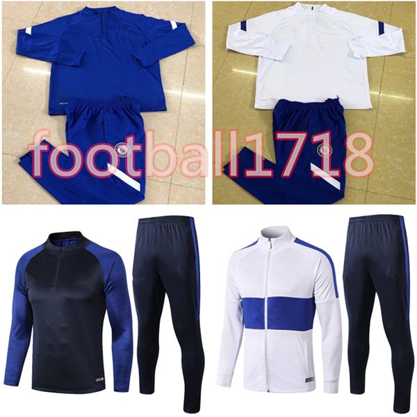 

kante soccer training suit mount lampard jorginho 2020 2021 giroud willan football tracksuit 20 21 pulisic soccer jacket chandal jogging, Black