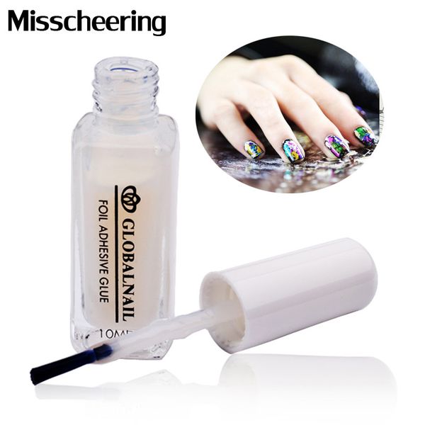 

1 bottle 10ml clear nail foil adhesive glue star glue for nail foils transfer paper manicure art tools, Red;pink