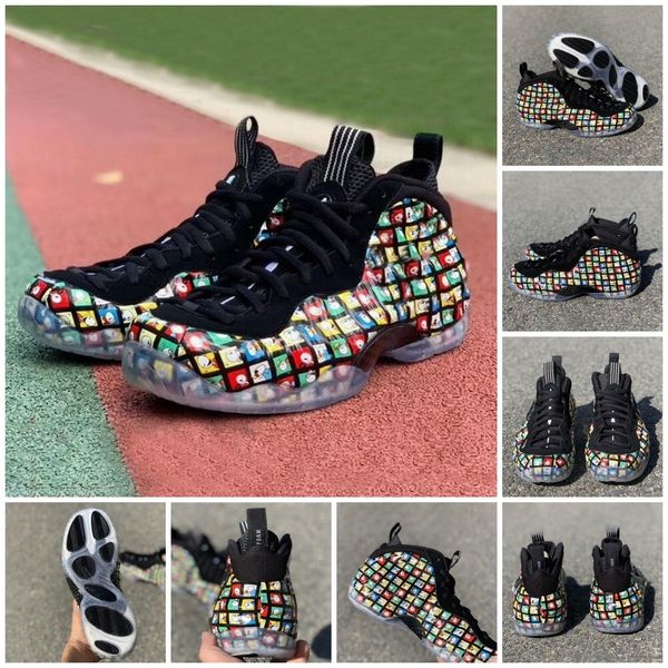 

2019 comic strip foam one pro basketball shoes men foams sneaker cartoon figures design fashion outdoor street trending basketball shoes