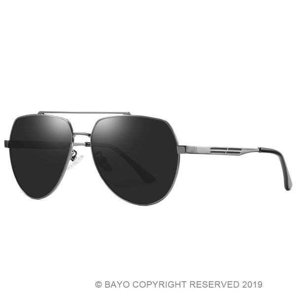 

bayo design polarized pilot men driving classic sunglasses uv 400, White;black
