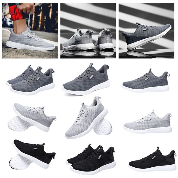 

platform for fashion men running shoes full mesh net triple white black grey trainers sports designer sneakers 39-45, White;red