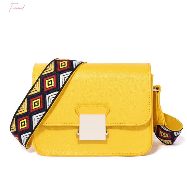 

fashion brand messenger bags women flap pu leather shoulder bags with two embroidery strap crossbody bags