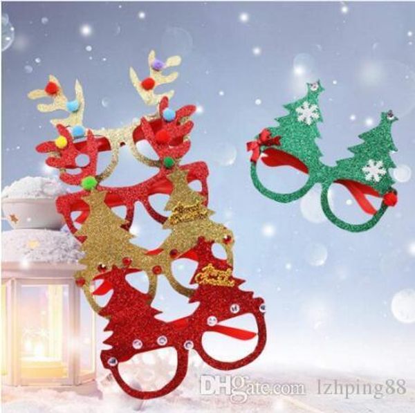 

1шт рождественская рамка очки украшения лось рождественская елка очки дети солнцезащитные очки рождественский подарок косплей украшения парт