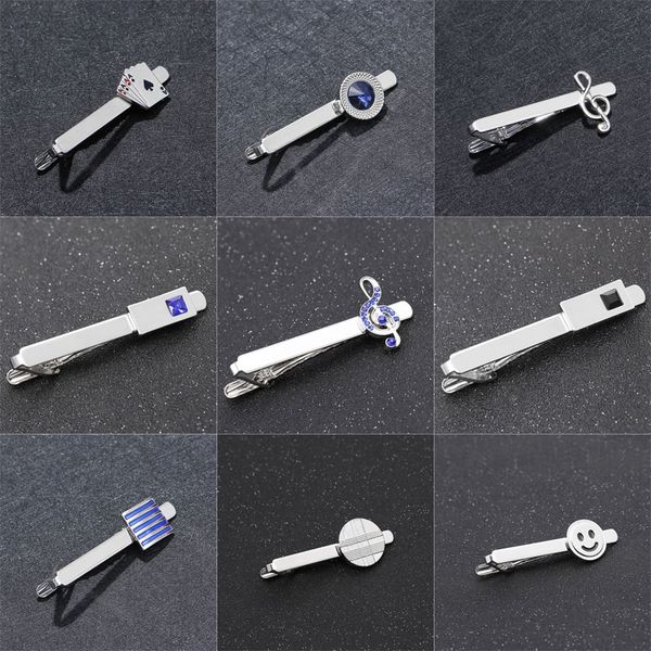 

men's alloy fashion silver simple necktie tie clasps clip clamp pin christmas gift jewelry ing