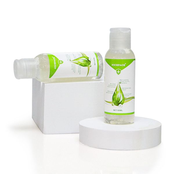 

in stock hand sanitizer disposable travel gel wash 75% alcohol disinfectant rinse aloe hand sanitizers 60ml ljja3895-3