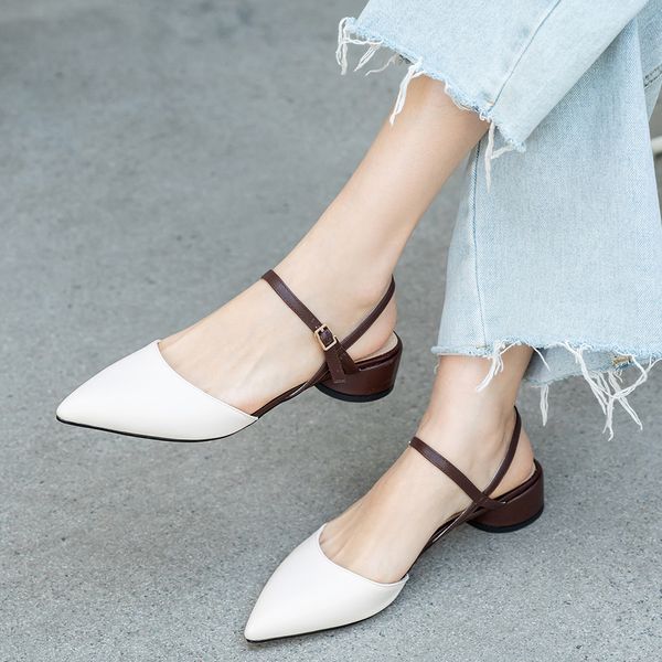

sarairis 2020 nueva moda dropship tacones cuadrados hebilla correa verano sandalias mujer zapatos mezcla color elegante zapatos mujer, Black