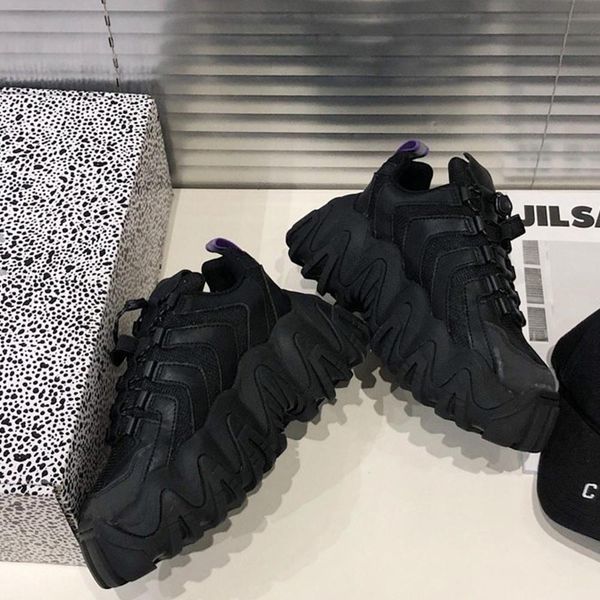 

2019 designer black casual shoes new eytys angel sneakers genuine leather trainers shoe with shoes box dad matching color shoes l01