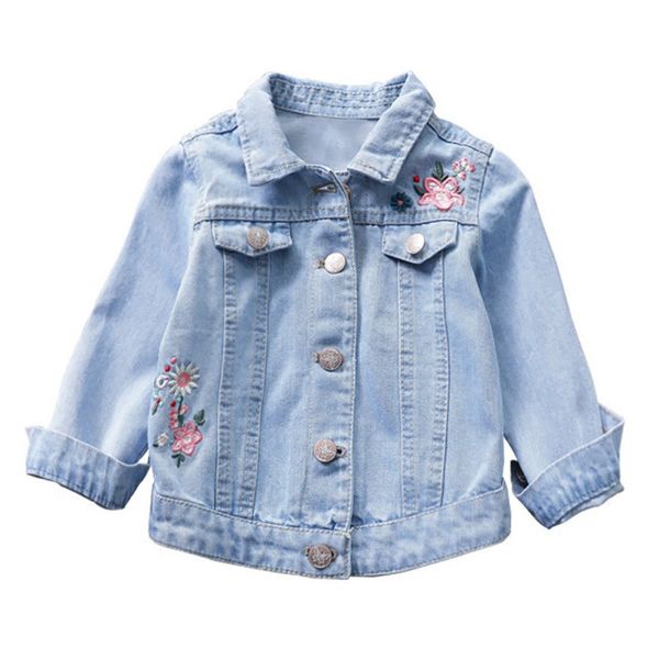

autumn child girls coats denim jacket girls coats children clothing baby clothes outerwear soft jean jackets, Blue;gray