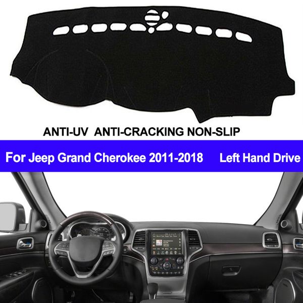 

taijs car dashboard cover dash mat dash board pad carpet dashmat anti-uv for grand cherokee wk2 2011- 2015 2016 2017 2018